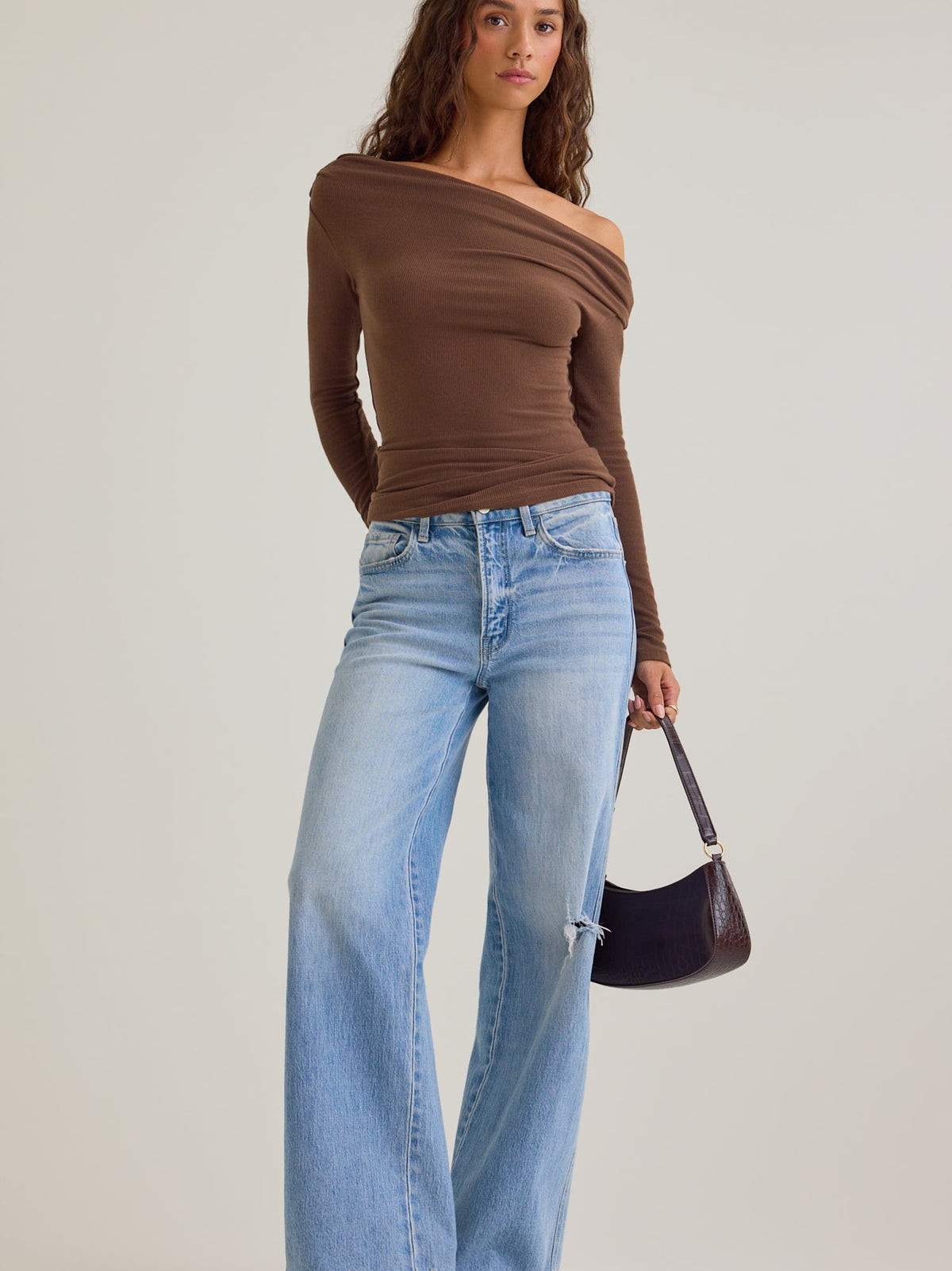 Rhea Asymmetrical Fitted Knit Top