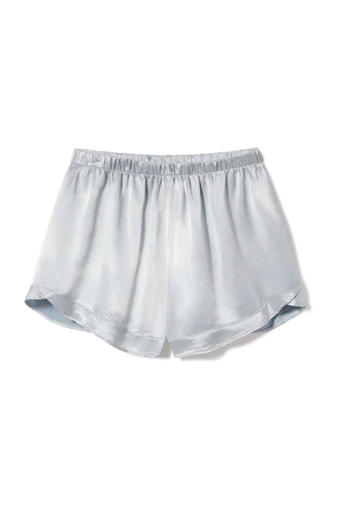 SPENCER SATIN SHORT WITH HIGH WAIST AND RUFFLE