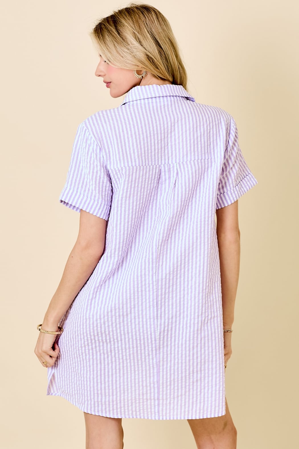 Seersucker Shirt Dress