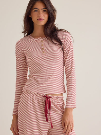 Marlowe Pajama Button-Up Top
