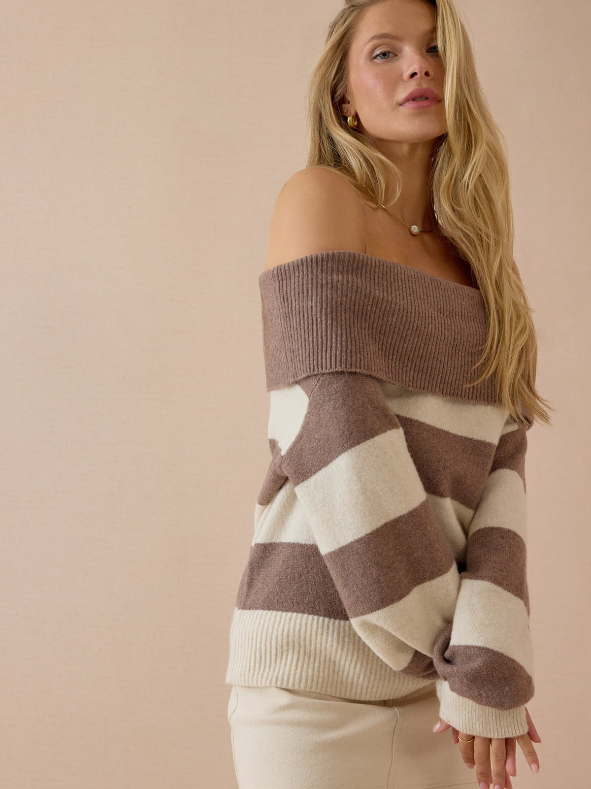 Nevaeh Off The Shoulder Sweater