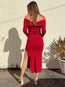 Angie Off Shoulder Midi Dress