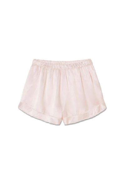 SPENCER SATIN SHORT WITH HIGH WAIST AND RUFFLE