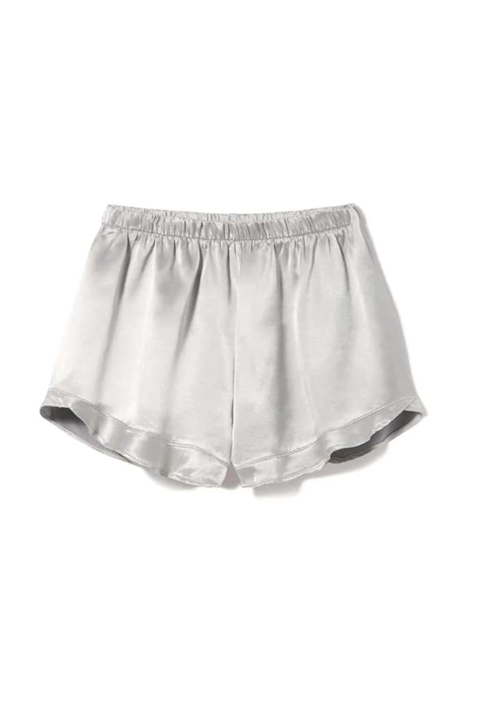 SPENCER SATIN SHORT WITH HIGH WAIST AND RUFFLE