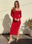 Angie Off Shoulder Midi Dress