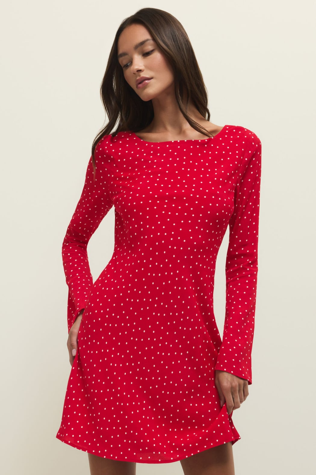 Campbell Dot Crepe Mini Dress