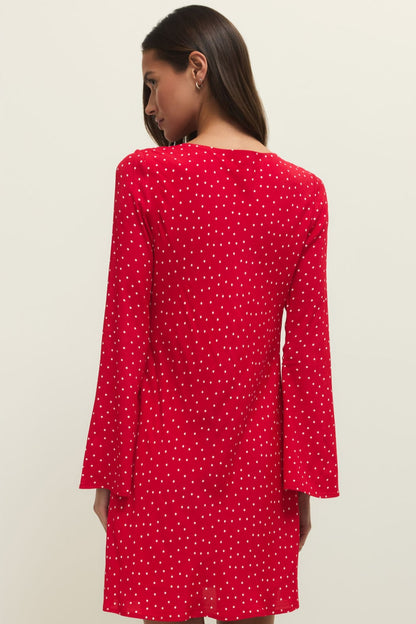 Campbell Dot Crepe Mini Dress
