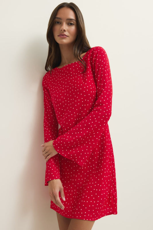 Campbell Dot Crepe Mini Dress