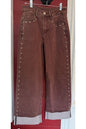 Coffee Decorative Stud Jeans
