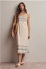 Cotton Embroidered Midi Dress