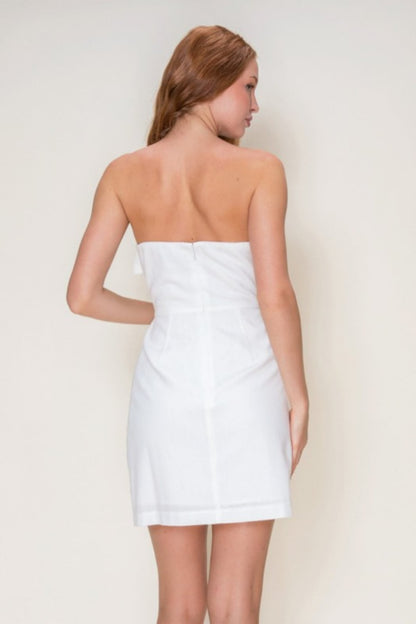 Flower Applique Mini Dress