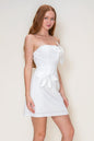 Flower Applique Mini Dress