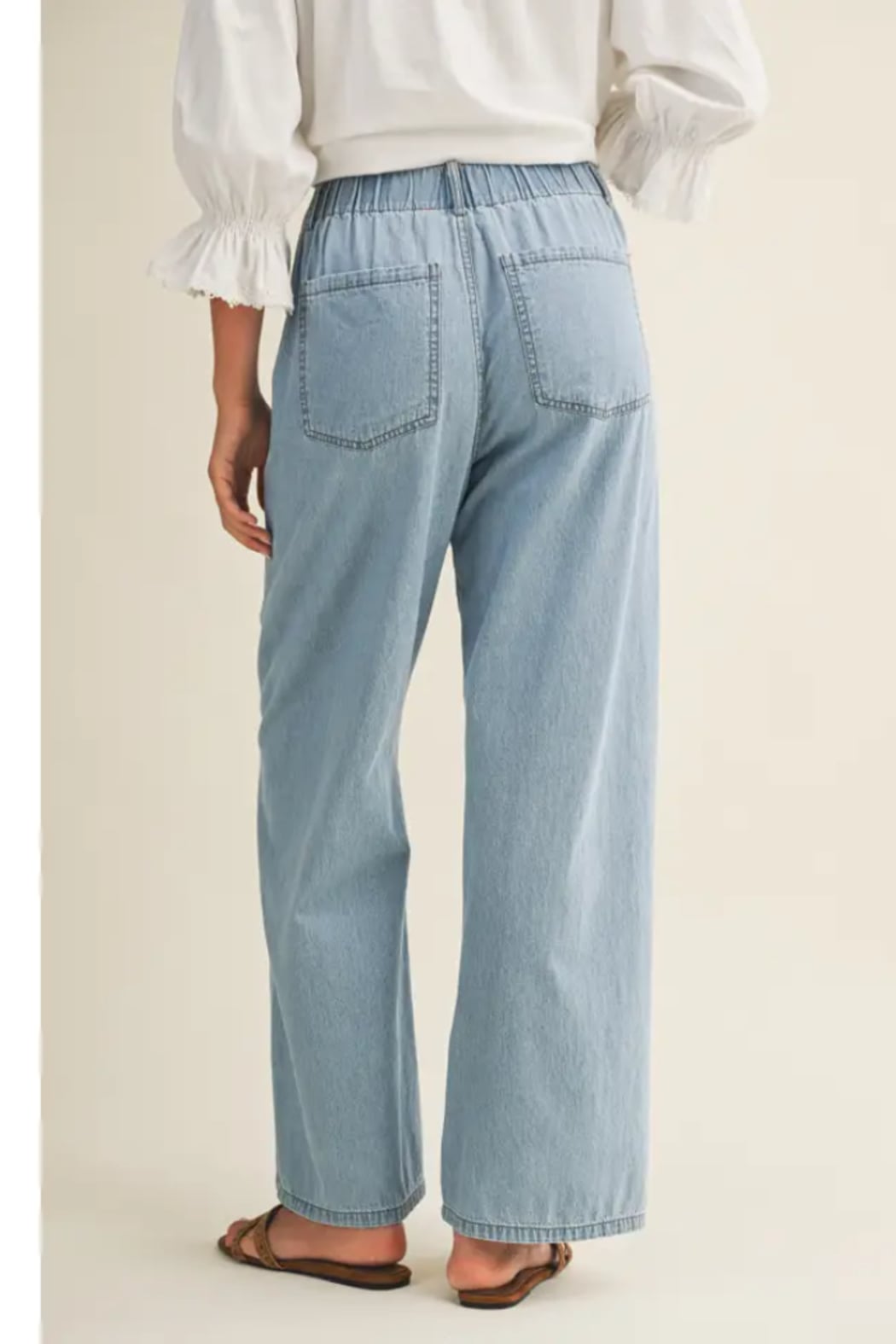 High-Waist Drawstring Jean