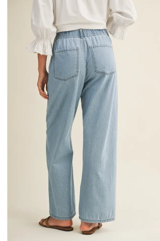 High-Waist Drawstring Jean