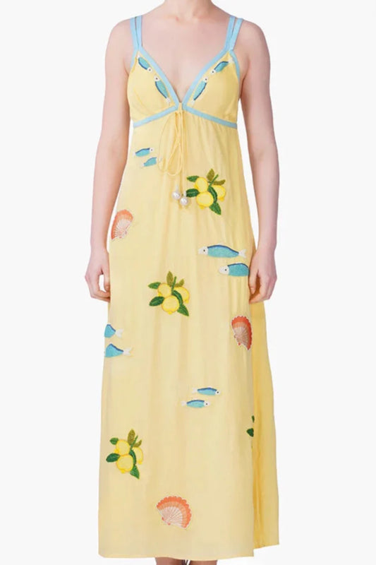 Sardine Citrus Embroidered Dress