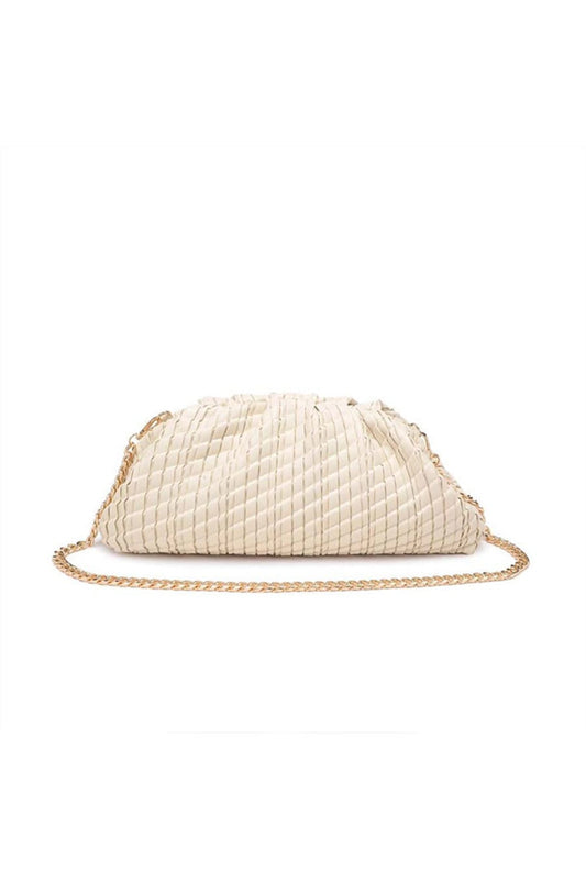 Veronica Woven Chain Clutch